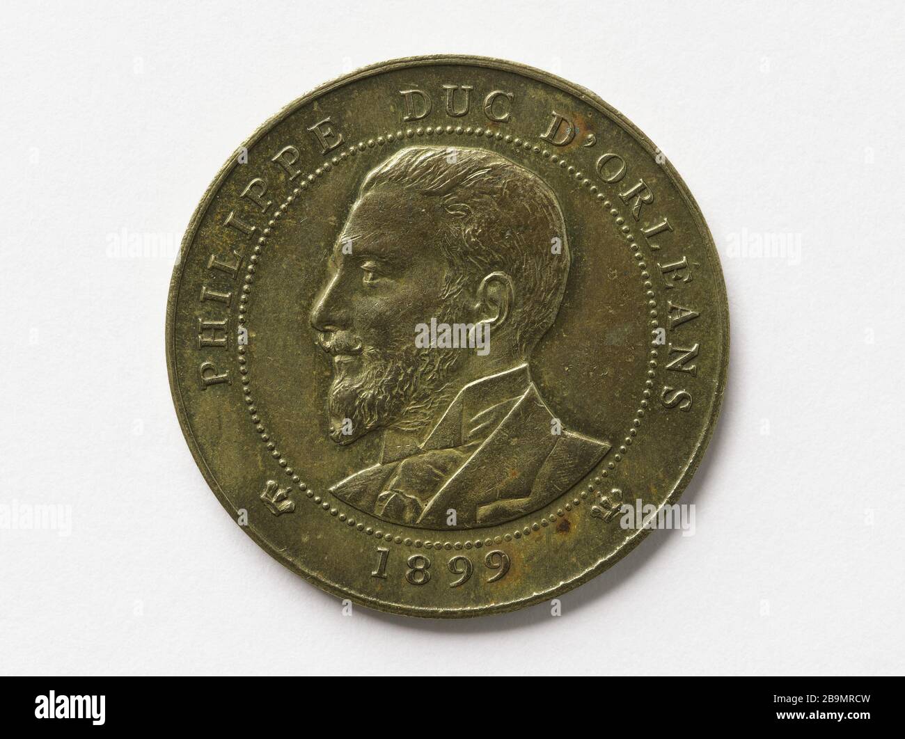 Louis Philippe Albert d'Orleans, Graf von Paris (1832-1894), Prinz Royal von Frankreich (1842-1848), 1899 Louis Philippe Albert d'Orléans, comte de Paris (1838-1894), Fürstin Royal de France (1842-1848), 1899. Cuivre, 1899. Paris, musée Carnavalet. Stockfoto