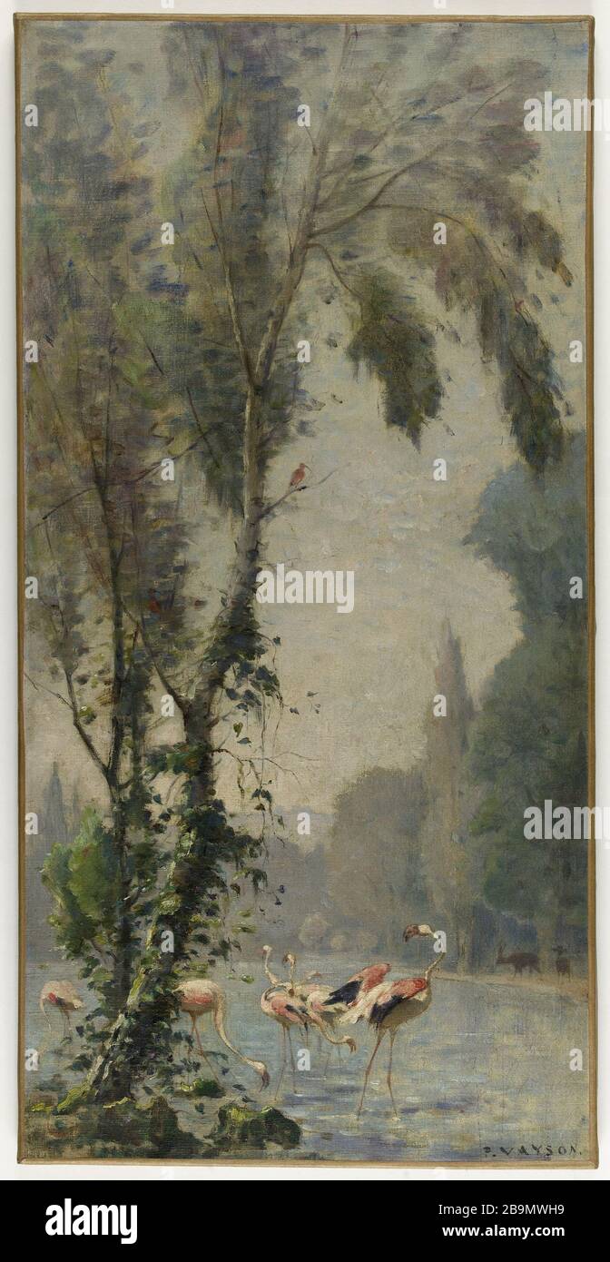 Der Akklimatizierungsgarten, Skizze für Rathaus Paul Vayson (1842-1911). Le jardin d'acclimatation, esquisse pour l'Hôtel de Ville. Huile sur toile, 1888. Musée des Beaux-Arts de la Ville de Paris, Petit Palais. Stockfoto