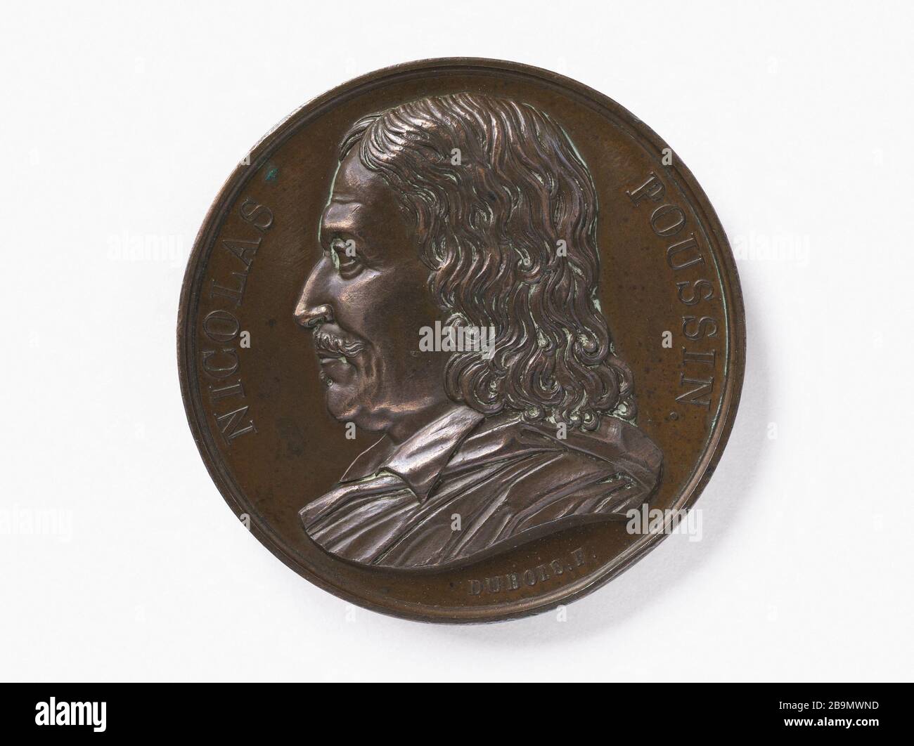 Nicolas Chick (1594-1665), Maler, 185-Charles Dubois. Nicolas Poussin (1594-1665), Peintre. Bronze, Im Jahr 1817. Paris, musée Carnavalet. Stockfoto