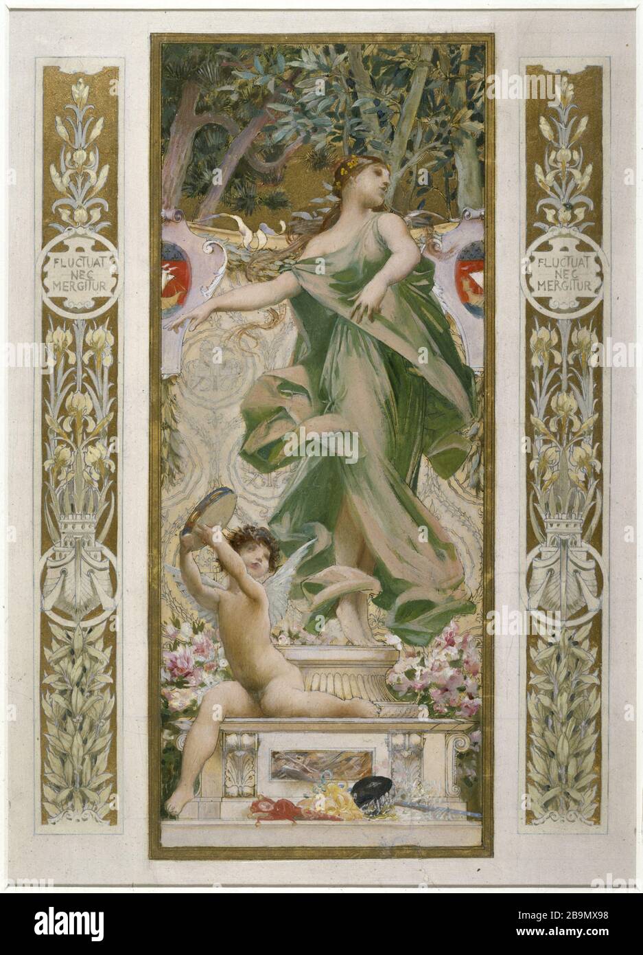 Tanz Luc-Olivier Merson (1846-1920). "La danse". Musée des Beaux-Arts de la Ville de Paris, Petit Palais. Stockfoto