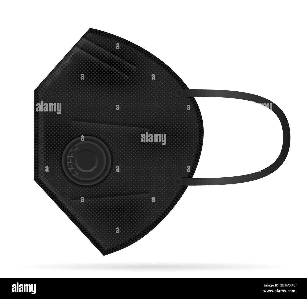 Medizinische Atemschutzmaske zum Schutz vor Krankheiten und Infektionen, die durch die Vektordarstellung von luftgetragenen Tröpfchen übertragen werden, die auf der Wirbel-Whi isoliert ist Stock Vektor