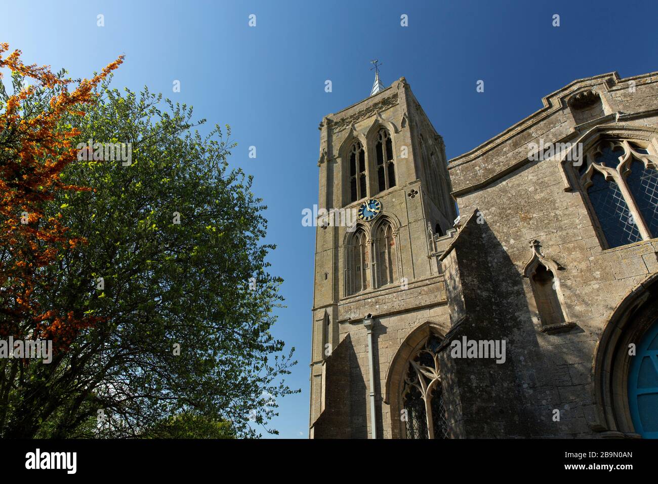 Gedney, Lincolnshire, Großbritannien, April 2014, Blick auf die St Mary Magdalena Church Stockfoto