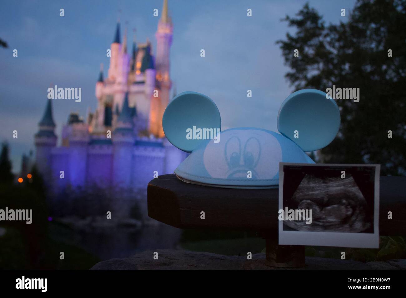 Babyansage wdw Stockfoto