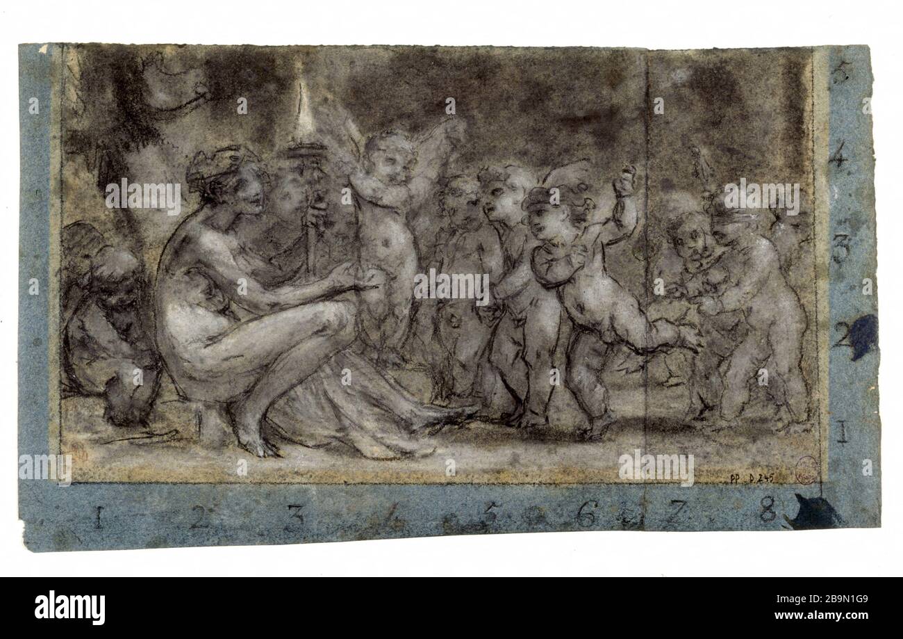 Die Fackel von Venus Pierre-Paul Prudhon (1758-1823). "Le Flambeau de Vénus", Vers. Musée des Beaux-Arts de la Ville de Paris, Petit Palais. Stockfoto