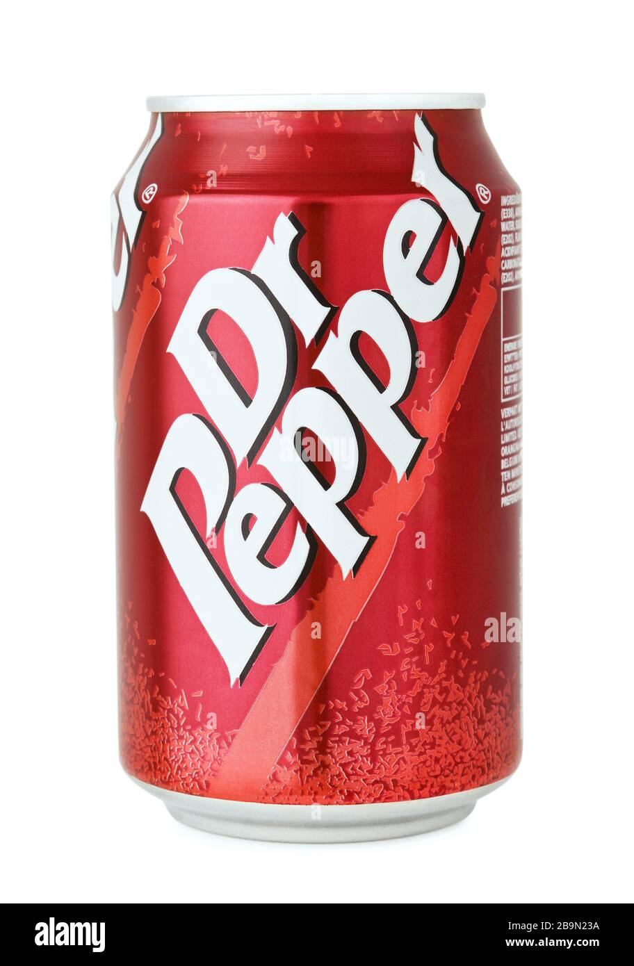 Samara, Russland, 22. Oktober 2014. Produkt-Schuss von Dr Pepper können isoliert auf weiss Stockfoto