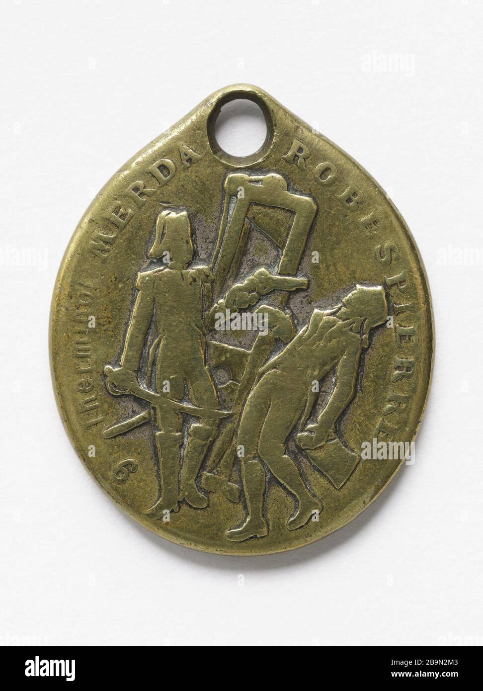 In Erinnerung an die Opfer des Terrors, 9 Thermidor Jahr II 1986 A la mémoire des victimes de la Terreur, le 9 thermidor an II, 1986. Cuivre doré, 1986. Paris, musée Carnavalet. Stockfoto