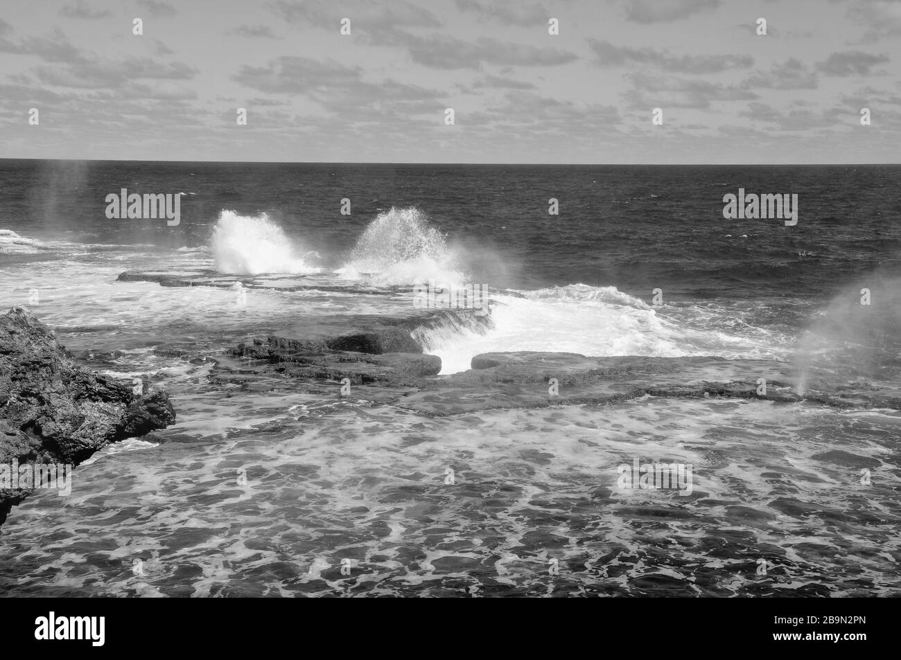 Mapu'a 'a Vaea Blowholes Stockfoto