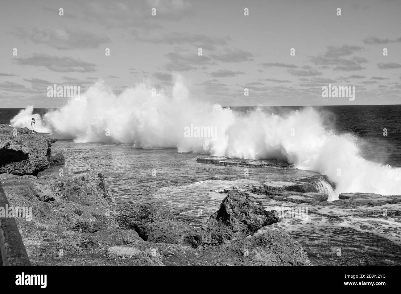 Mapu'a 'a Vaea Blowholes Stockfoto