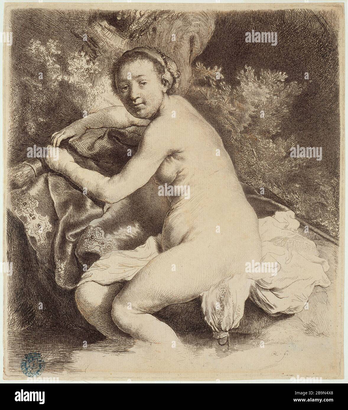 DIANE IN BATH Harmensz van Rijn Rembrandt (1606-1669). 'Diane au bain (B 201 - état unique), vers 1631. Musée des Beaux-Arts de la Ville de Paris, Petit Palais. Stockfoto