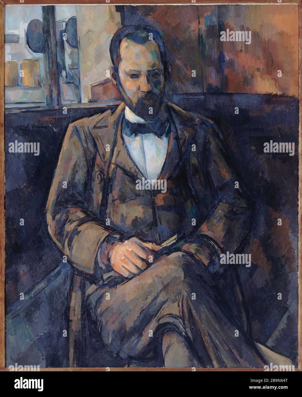 P. CEZANNE - AMBROISE VOLLARD Paul Cézanne (1839-1906). "Ambroise Vollard", 1899 (avantgardistische Restauration). Musée des Beaux-Arts de la Ville de Paris, Petit Palais. Stockfoto