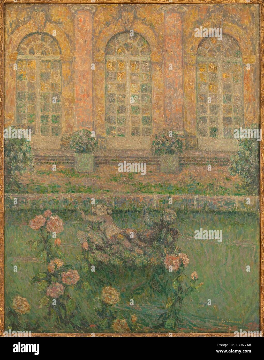 Roses Trianon Henri Le Sidaner (1865-1939). "Roses de Trianon". Huile sur toile. 1917. Musée des Beaux-Arts de la Ville de Paris, Petit Palais. Stockfoto