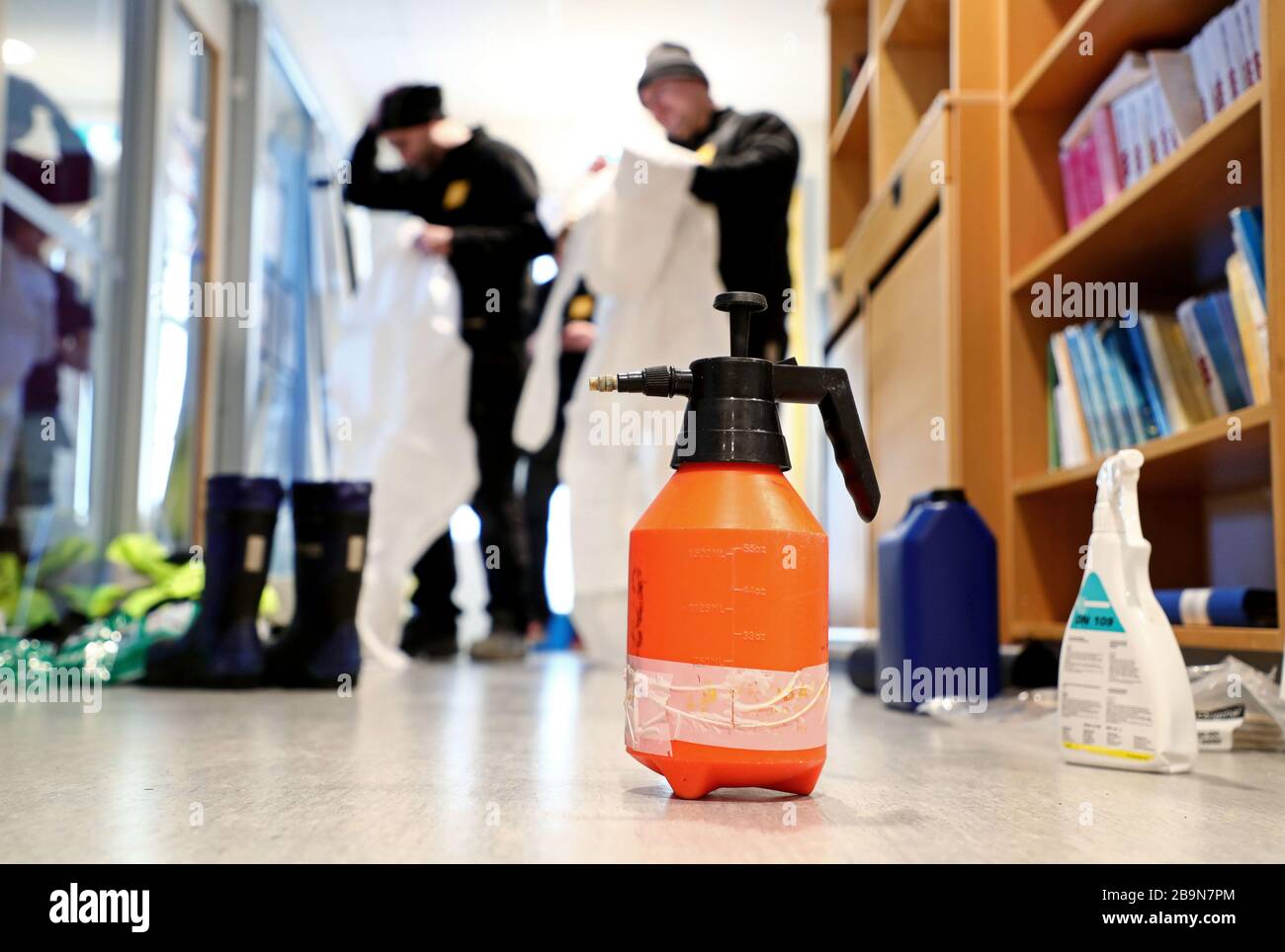 Linkoping, Schweden 20200315 Sanierung des Büroraums nach einer koronaren Infektion. Foto Jeppe Gustafsson Stockfoto