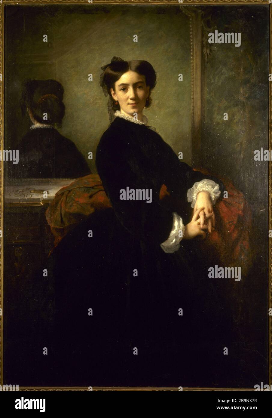 Charles Chaplin Charles Chaplin (1825-1891). "Madame Charles Chaplin". Huile sur toile, im Jahre 1863. Musée des Beaux-Arts de la Ville de Paris, Petit Palais. Stockfoto