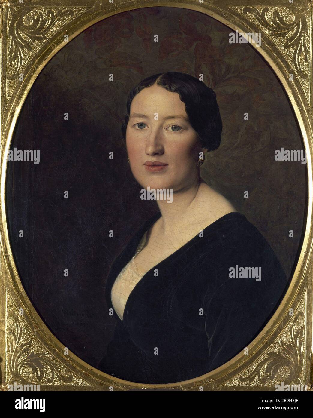 PORTRÄT EINER DAME Ferdinand Georg Waldmuller (1733-1865). 'Portrait de femme', um das Jahr 1854. Musée des Beaux-Arts de la Ville de Paris, Petit Palais. Stockfoto