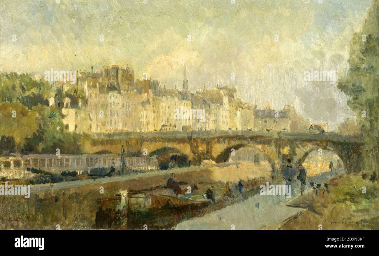 Die neue Brücke Albert Lebourg (1849-1928). "Le Pont-Neuf". Musée des Beaux-Arts de la Ville de Paris, Petit Palais. Stockfoto