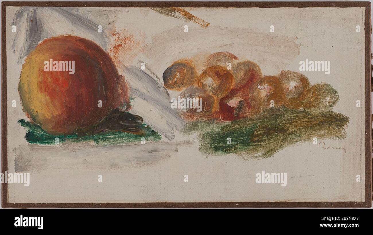 Fischfang und Trauben, "Auguste-Renoir" (1841-1919). pêche et Rosinen. Huile sur Papier, vers 1914. Musée des Beaux-Arts de la Ville de Paris, Petit Palais. Stockfoto