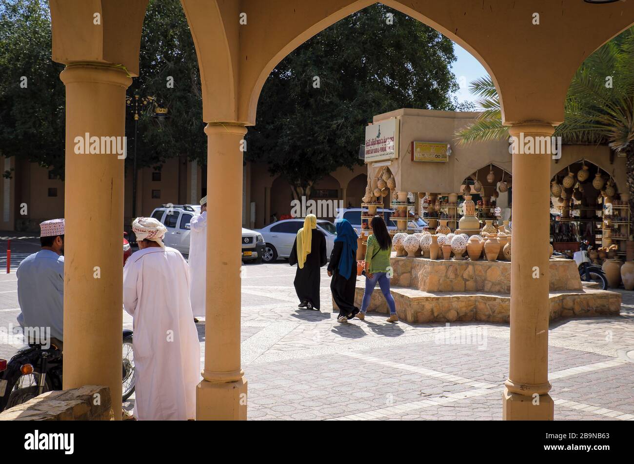 Nizwa ist eine uralte Stadt in der Region Ad Dakhiliyah im Norden Omans Stockfoto