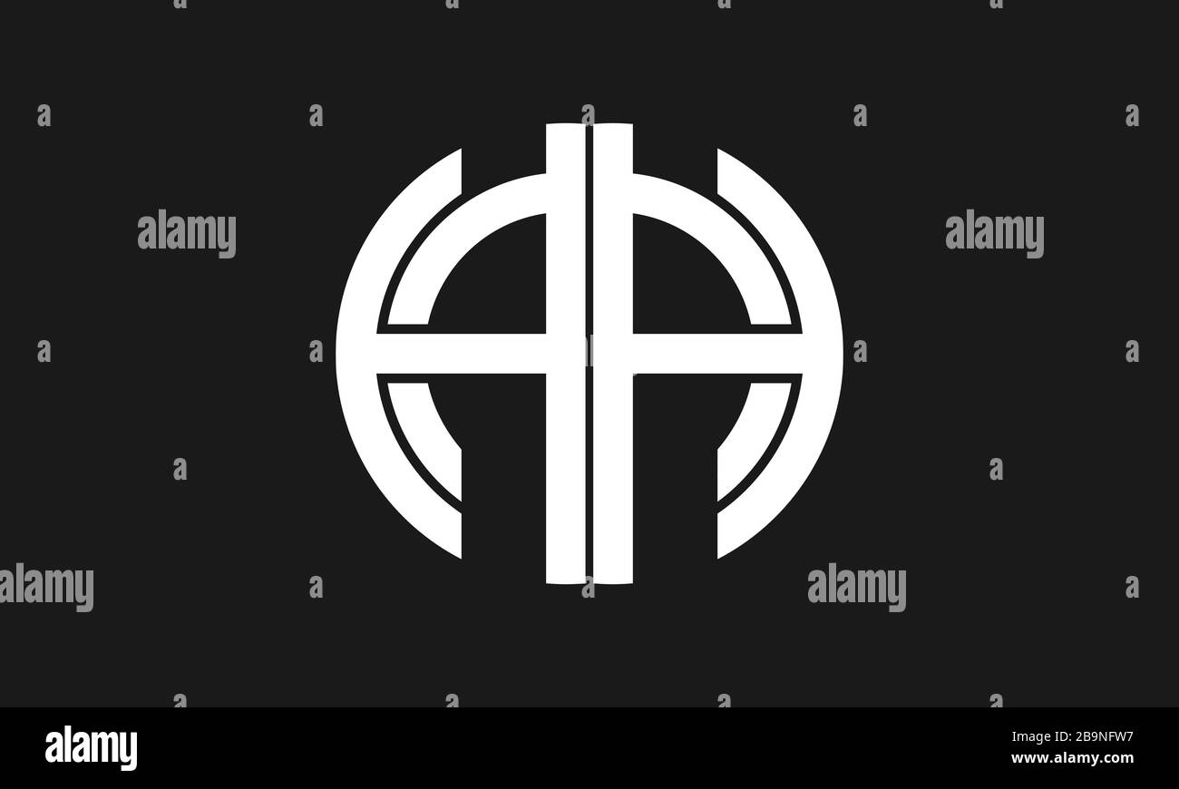 A , H , AH , HA Buchstabe Logo-Design und Monogramm-Logo. Stock Vektor