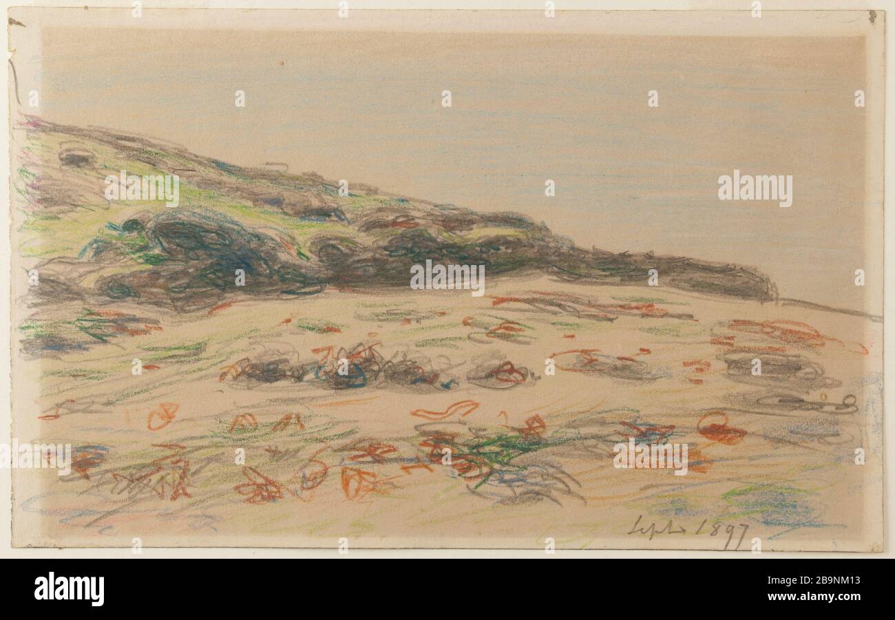 MARINE Alfred Sisley (1839-1899). 'Marin'. Crayons de couleurs sur Papier, 1897. Musée des Beaux-Arts de la Ville de Paris, Petit Palais. Stockfoto