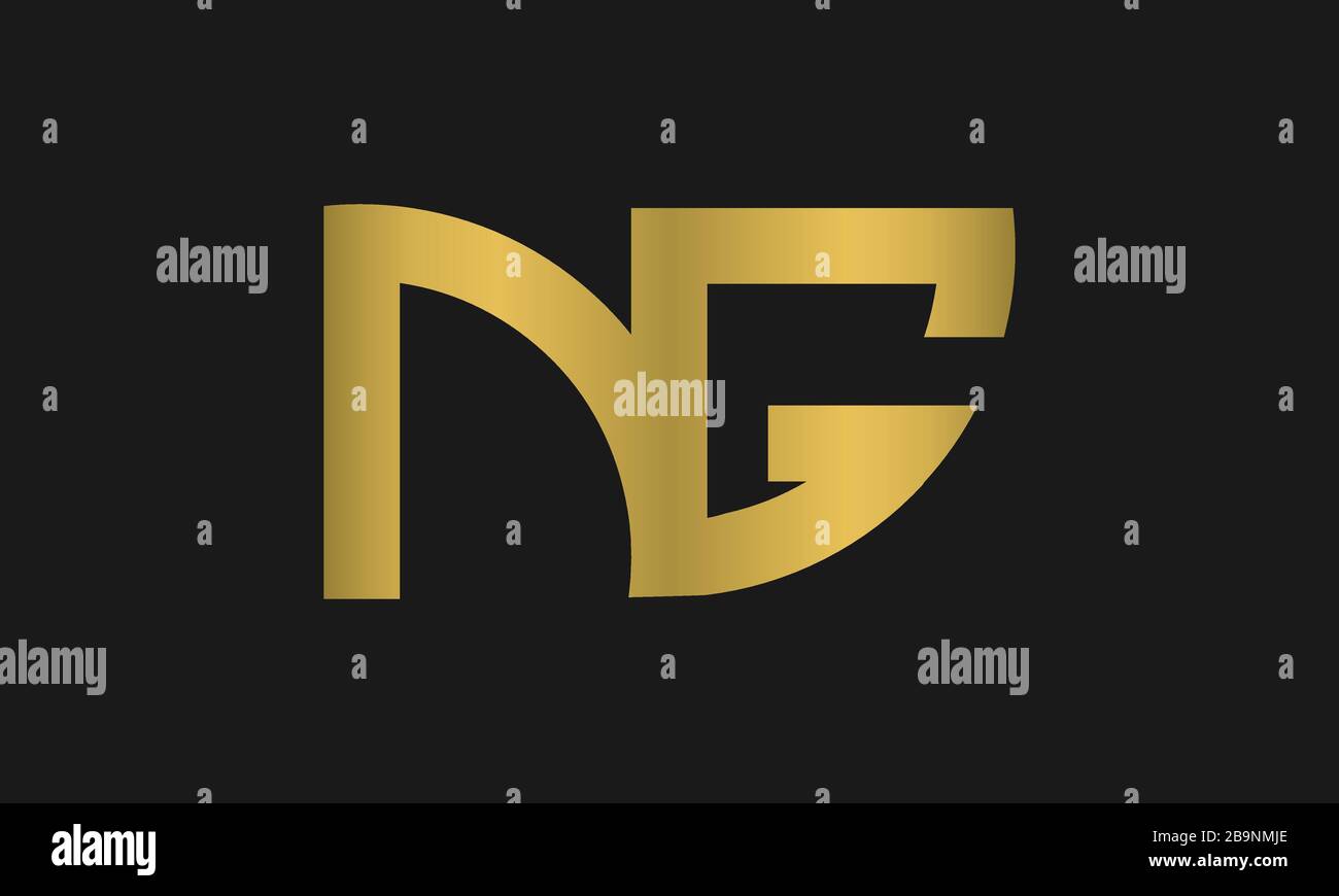 GN, NG Letter Logo Design mit kreativer moderner Trendtypografie und Monogramm Logo. Stock Vektor