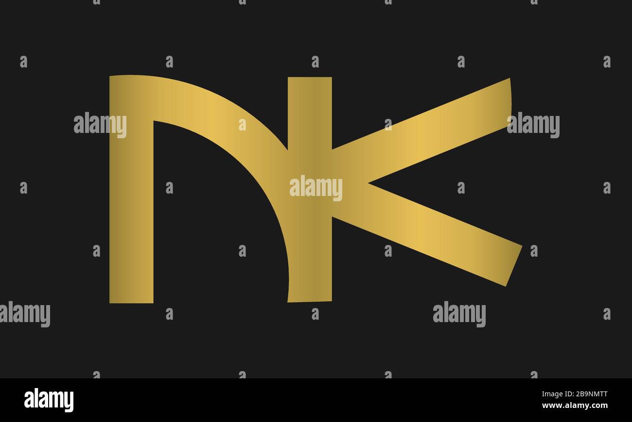 KN, NK Letter Logo Design mit kreativer moderner Trendtypografie und Monogramm Logo. Stock Vektor