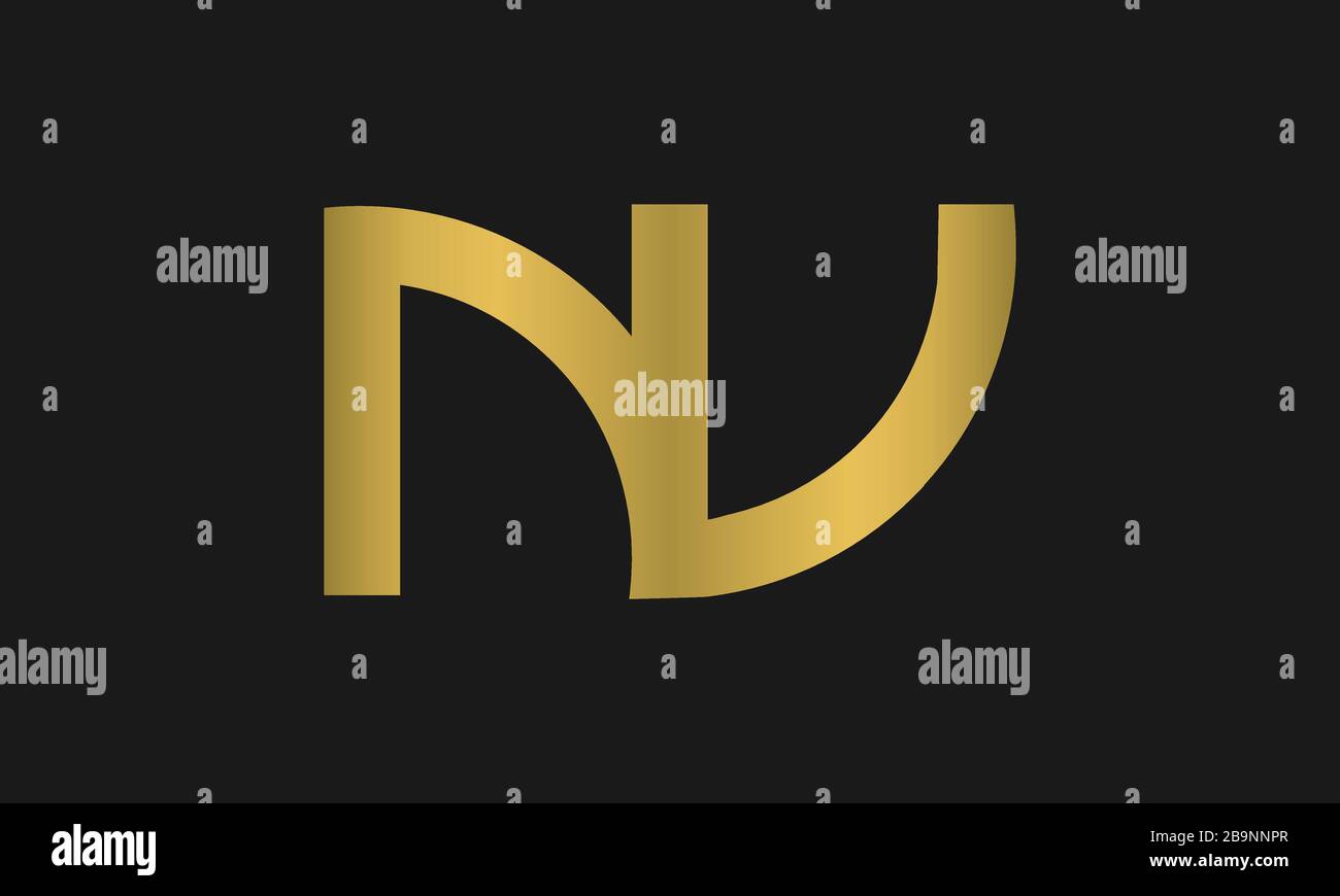 VN, NV Letter Logo Design mit kreativer moderner Trendtypografie und Monogramm Logo. Stock Vektor