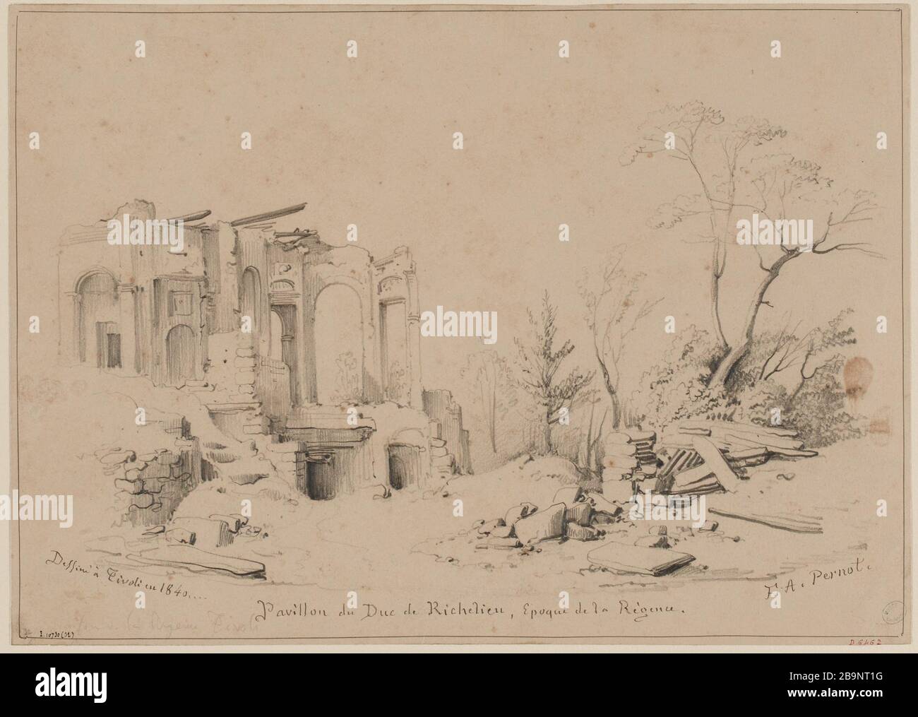 Duc de Richelieu Flaggenreste im Jahr 1840. Stockfoto