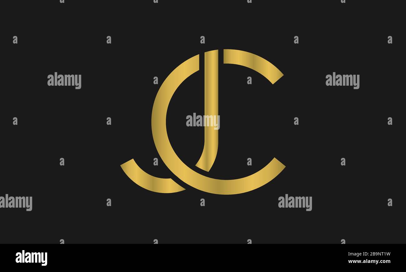 J , C , CJ , JC Buchstaben Logo Design mit kreativen modernen Typografie und abstrakten Monogramm Logo Stock Vektor