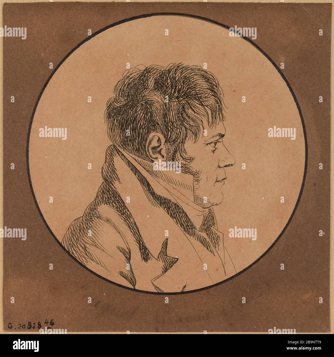 Porträt von Fouquet. André Dutertre (1753-1842). Portrait de Fouquet. Eau-forte. Paris, musée Carnavalet. Stockfoto