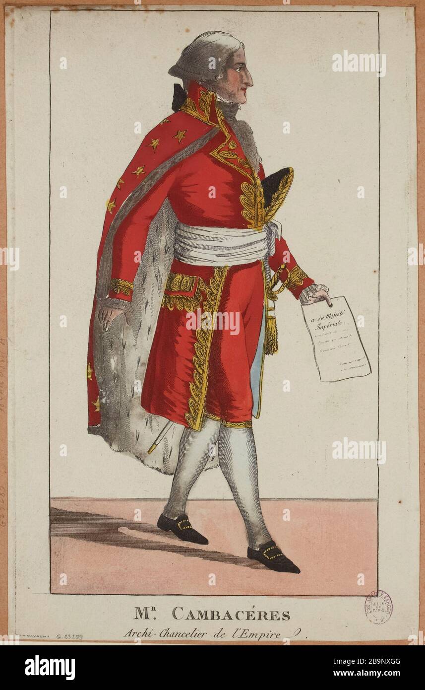 Herr Cambacéres/Archu-Kanzler des Imperiums. Stockfoto