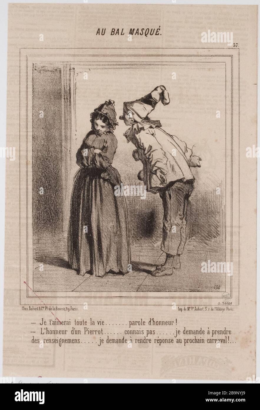 Am maskierten Ball. / Ich liebe euch das ganze Leben ... Wort! Stockfoto