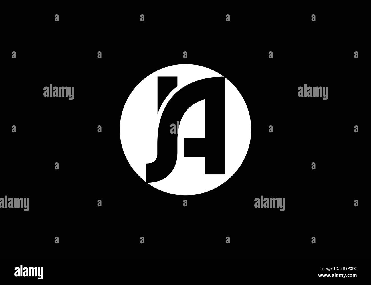 J A, ja Initial Letter Logo Design Vektor-Vorlage, grafisches Alphabet Symbol für Corporate Business Identity Stock Vektor
