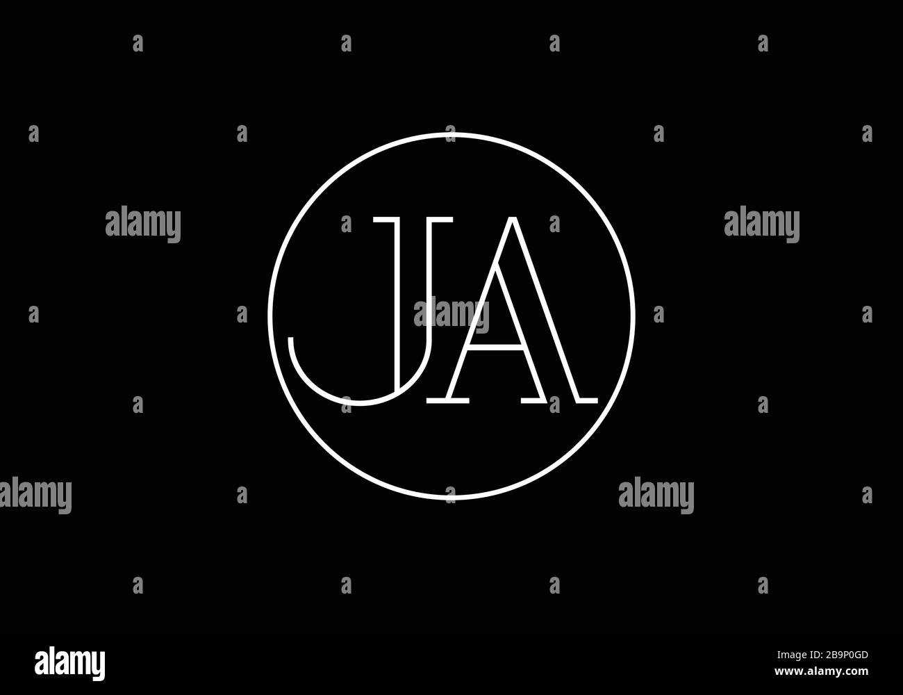 J A, ja Initial Letter Logo Design Vektor-Vorlage, grafisches Alphabet Symbol für Corporate Business Identity Stock Vektor