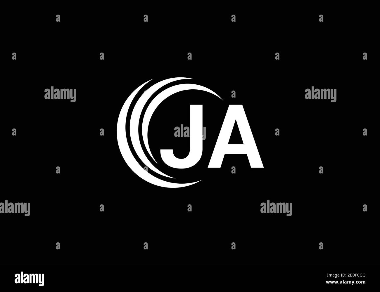 J A, ja Initial Letter Logo Design Vektor-Vorlage, grafisches Alphabet Symbol für Corporate Business Identity Stock Vektor