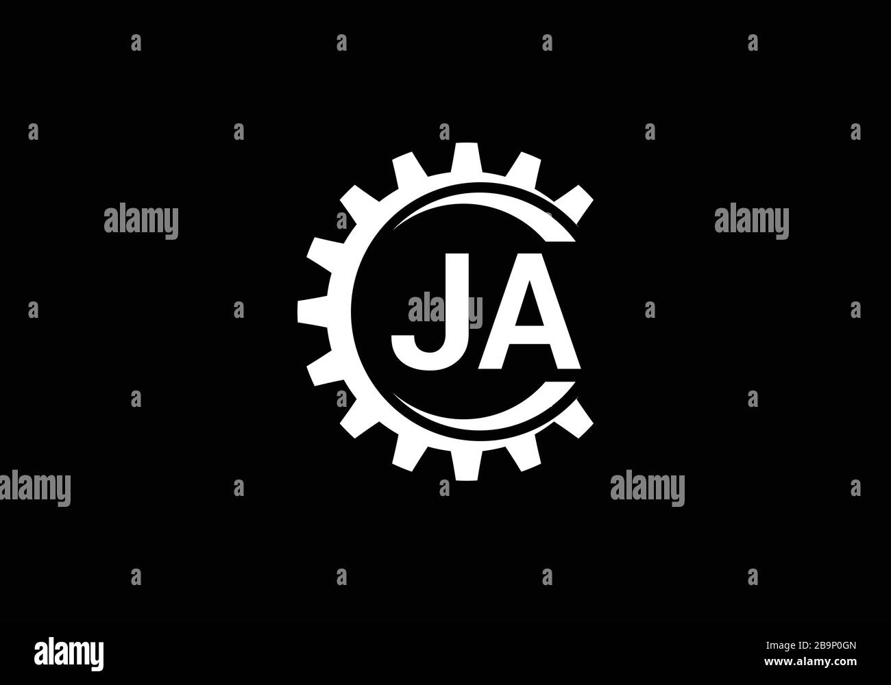 J A, ja Initial Letter Logo Design Vektor-Vorlage, grafisches Alphabet Symbol für Corporate Business Identity Stock Vektor