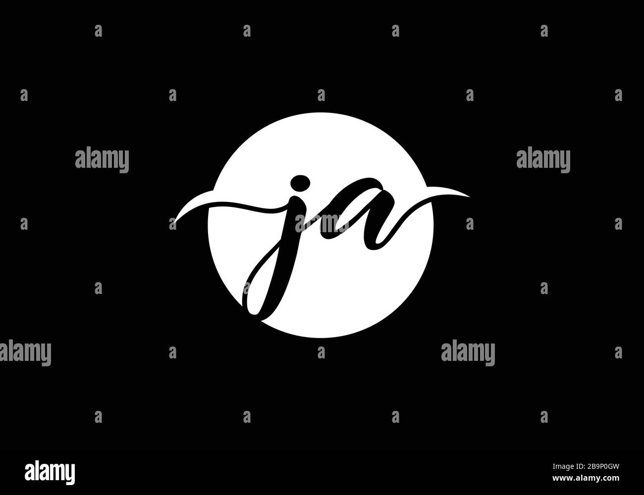 J A, ja Initial Letter Logo Design Vektor-Vorlage, grafisches Alphabet Symbol für Corporate Business Identity Stock Vektor