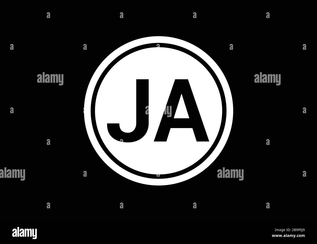 J A, ja Initial Letter Logo Design Vektor-Vorlage, grafisches Alphabet Symbol für Corporate Business Identity Stock Vektor