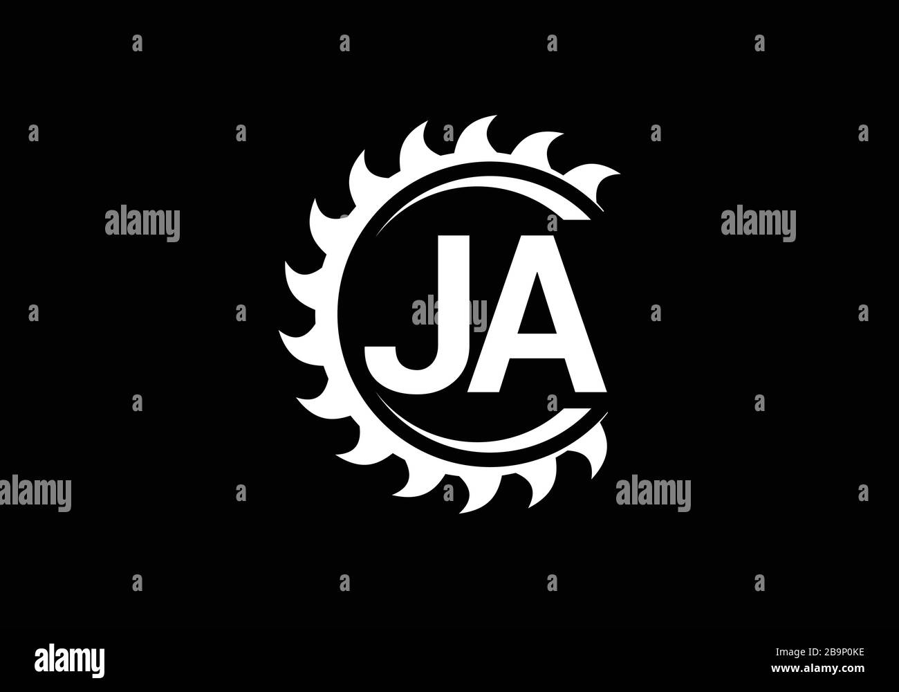 J A, ja Initial Letter Logo Design Vektor-Vorlage, grafisches Alphabet Symbol für Corporate Business Identity Stock Vektor