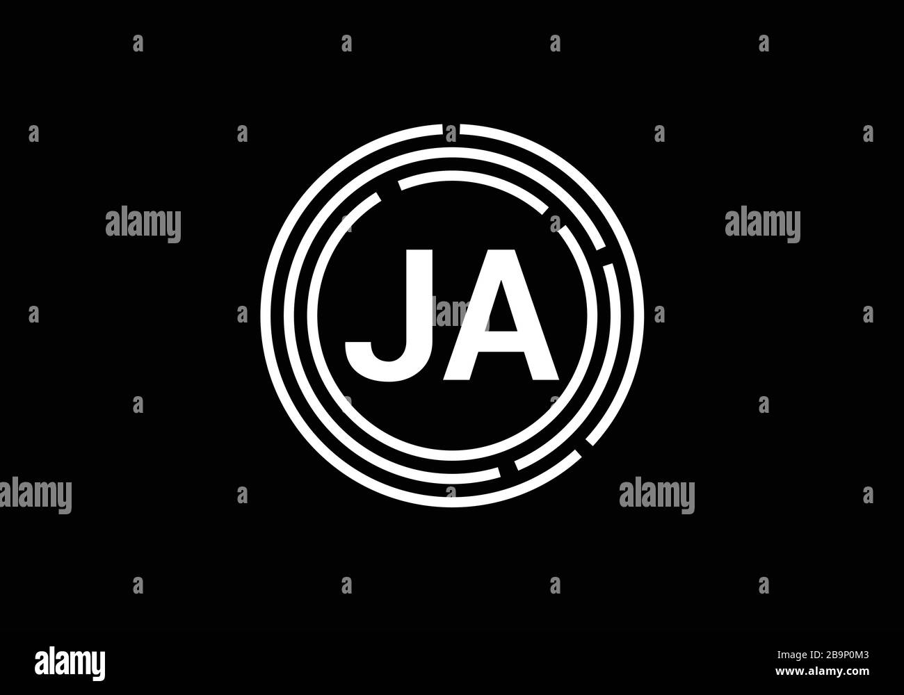 J A, ja Initial Letter Logo Design Vektor-Vorlage, grafisches Alphabet Symbol für Corporate Business Identity Stock Vektor