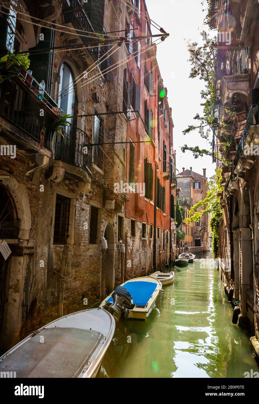 Einem Kanal in Venedig, Italien. Stockfoto