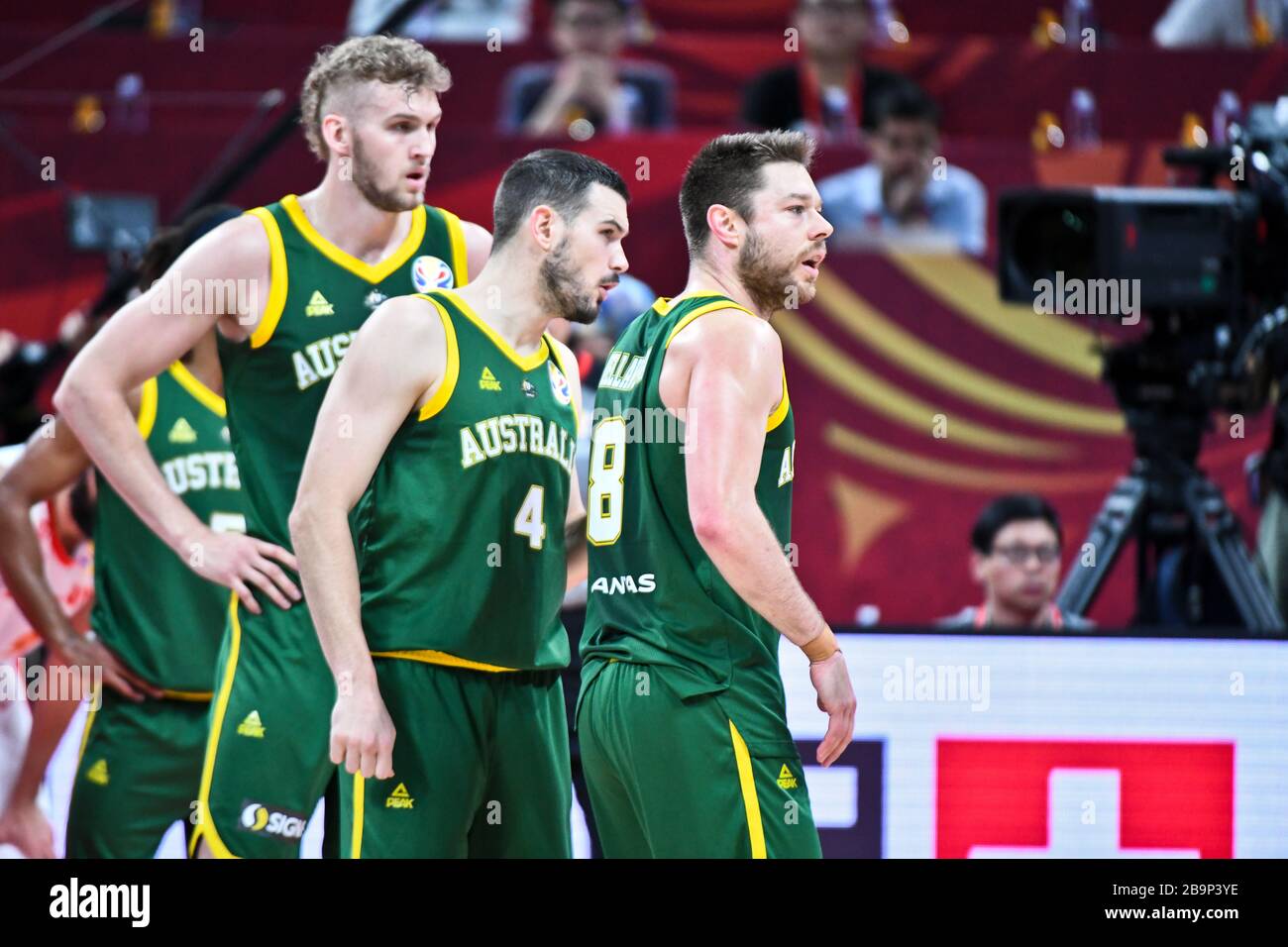 Australische Basketballmannschaft. FIBA Basketball World Cup China 2019, Halbfinale Stockfoto