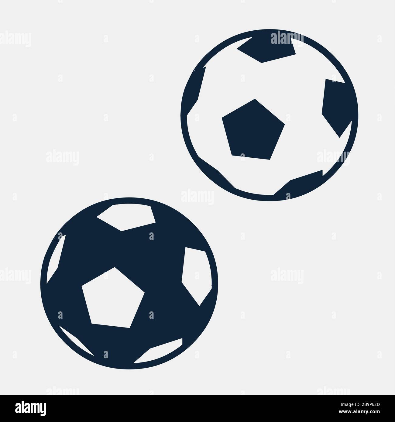 Fußball- oder Fußball-Symbol isoliertes Vektorgrafik-Design Stock Vektor
