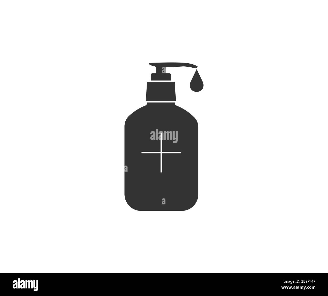 Symbol für antibakterielle Desinfektionsflasche. Vektorgrafiken, flaches Design. Stock Vektor