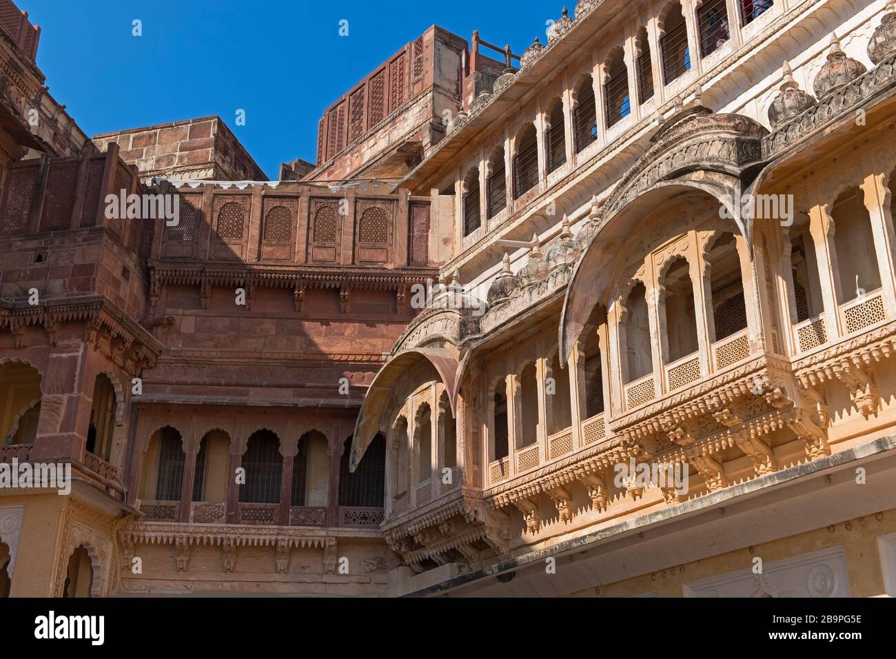 Mehrangarh Fort Jodhpur Rajasthan Indien Stockfoto