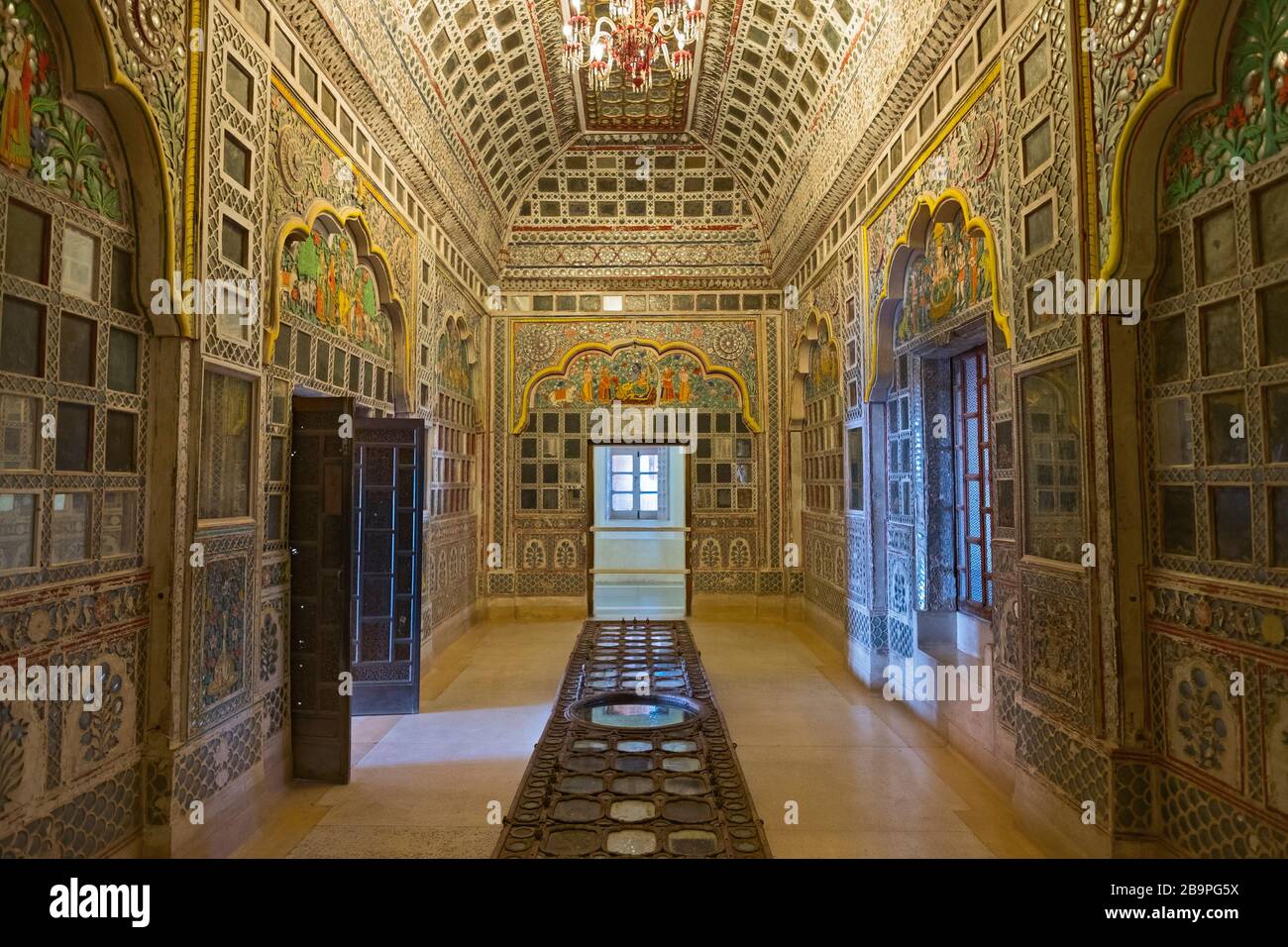 Sheesh Mahal Mehrangarh Fort Jodhpur Rajasthan Indien Stockfoto