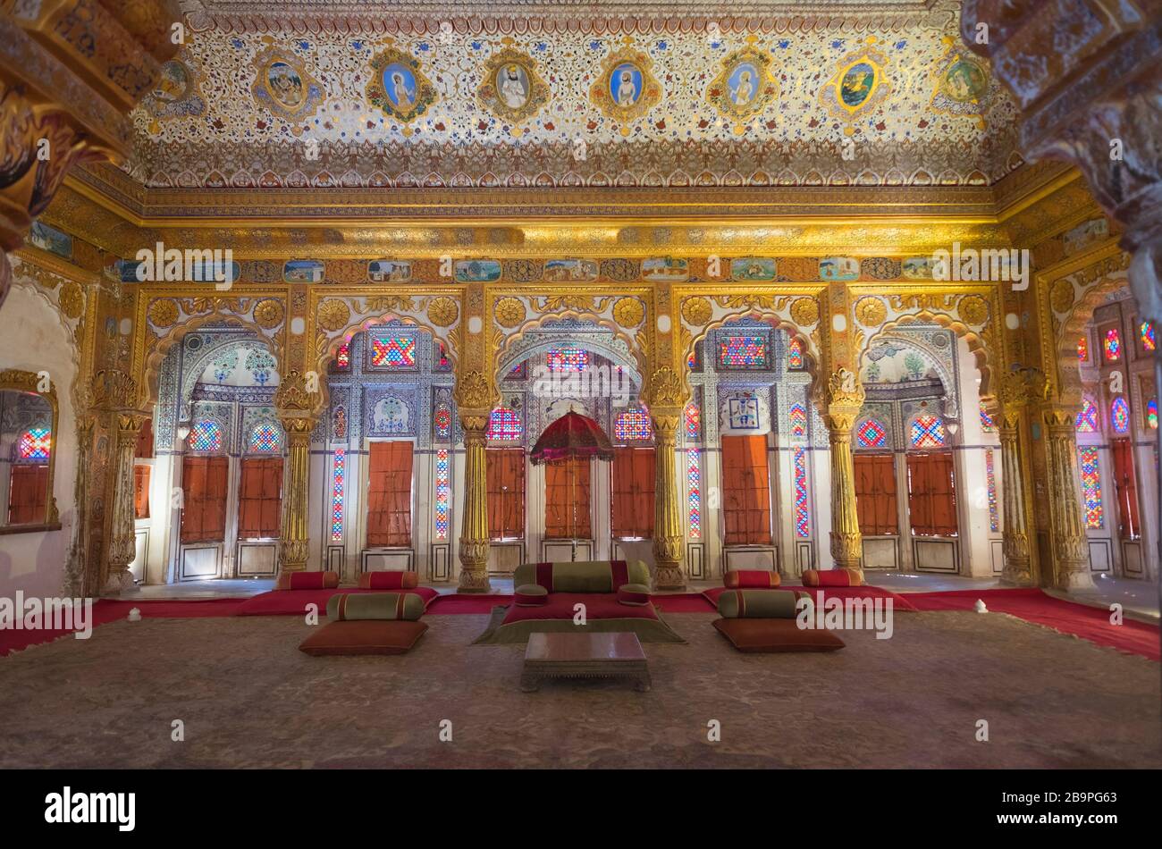 Phool Mahal Mehrangarh Fort Jodhpur Rajasthan Indien Stockfoto