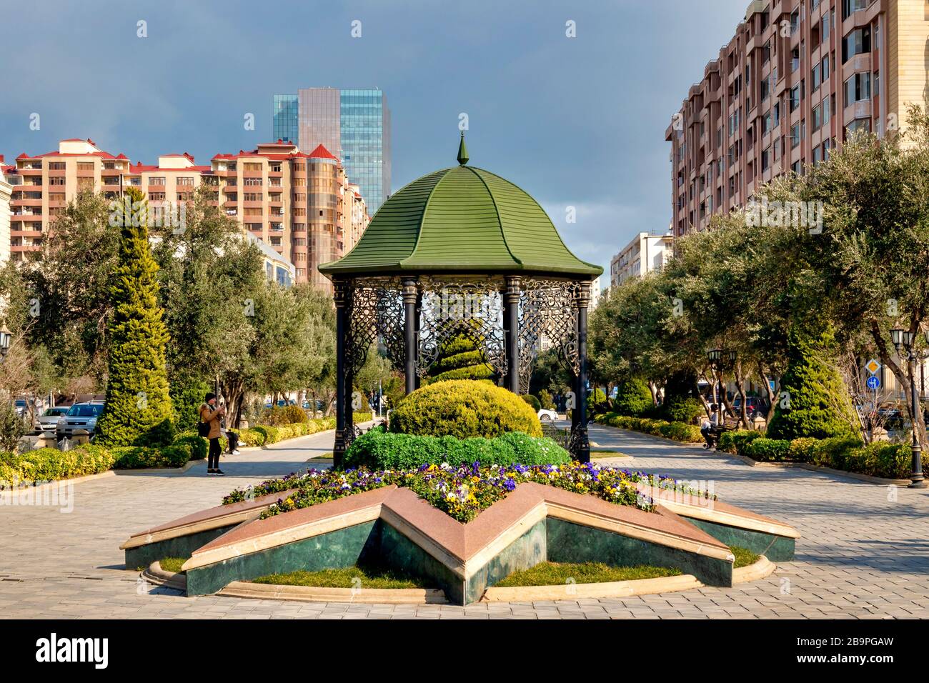 Khojali Avenue, Baku, Aserbaidschan Stockfoto