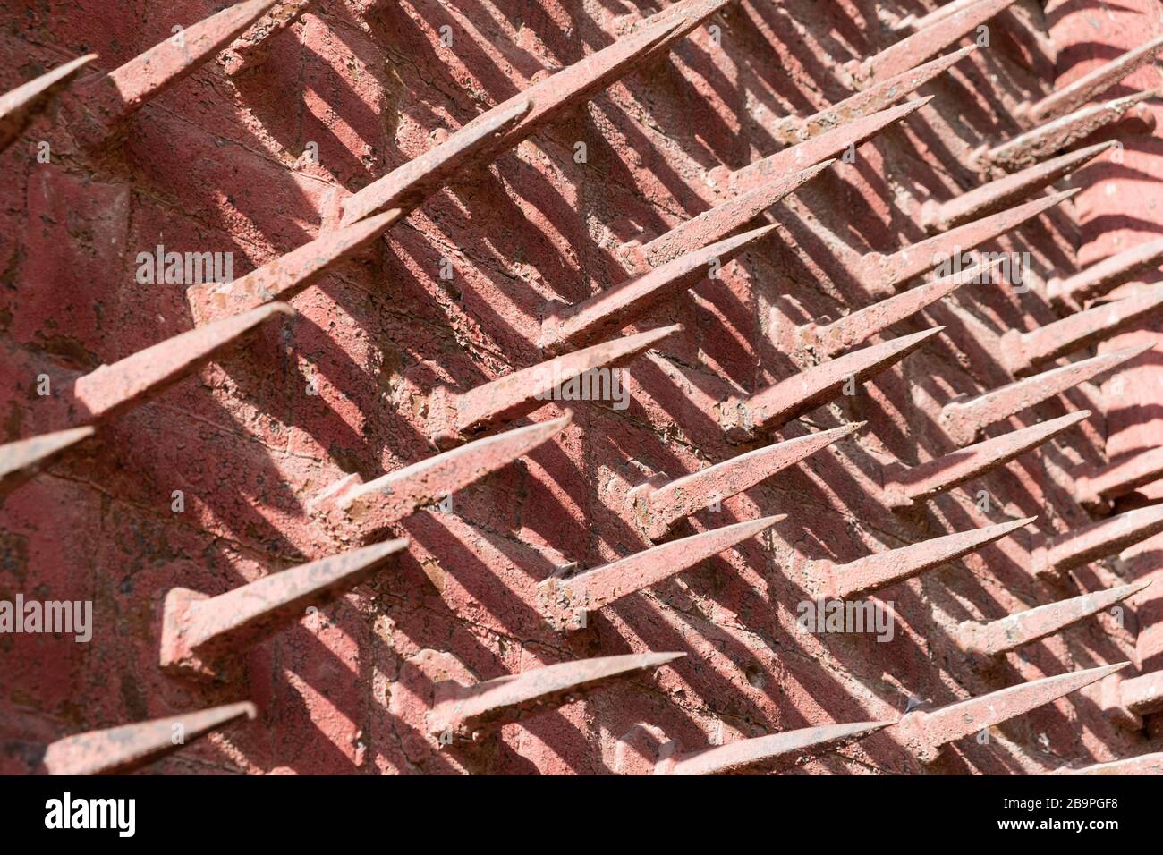 Elephant Spikes Fateh Pol Gate Mehrangarh Fort Jodhpur Rajasthan Indien Stockfoto