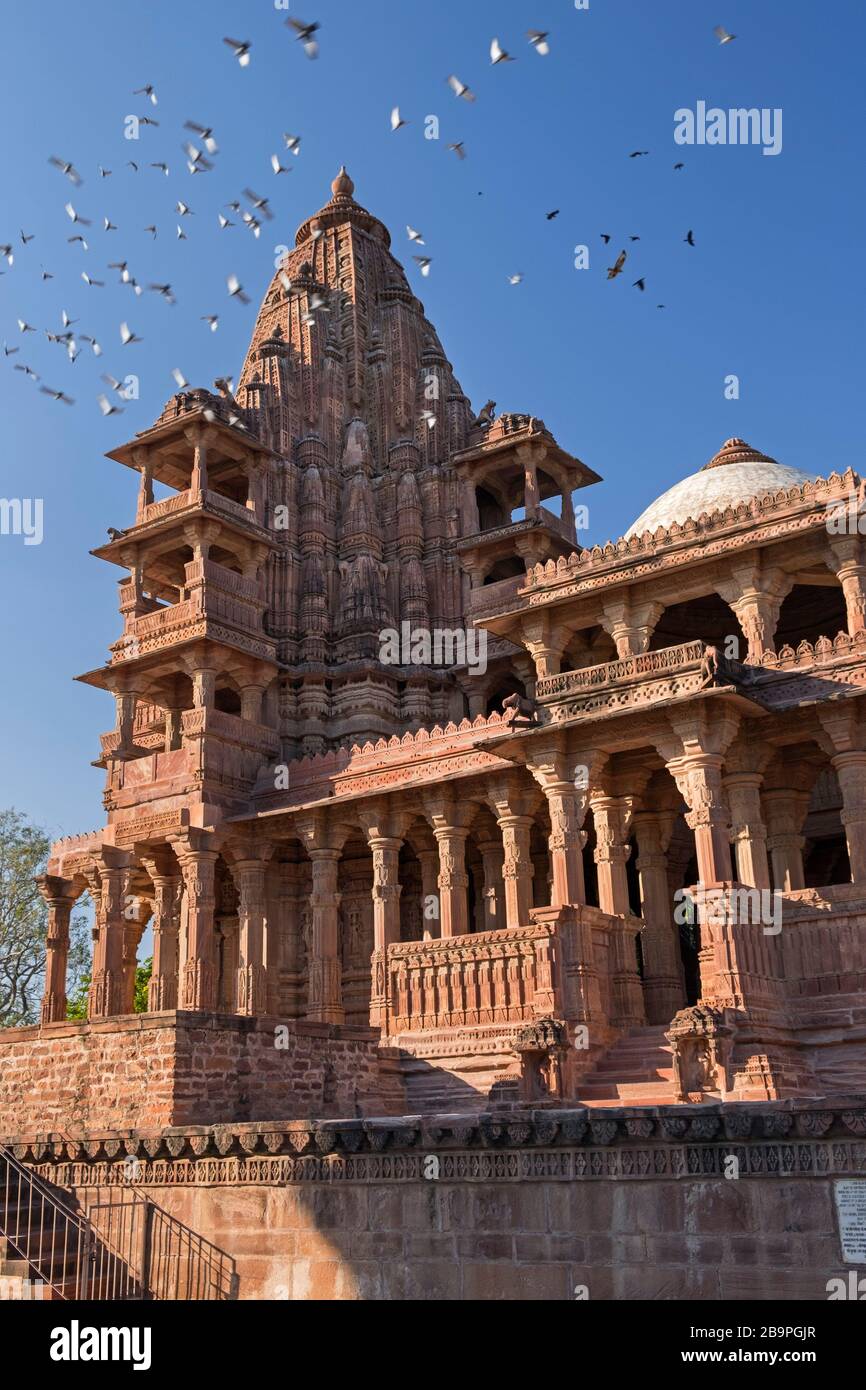Royal Cenotaph Mandore Garden Jodhpur Rajasthan Indien Stockfoto