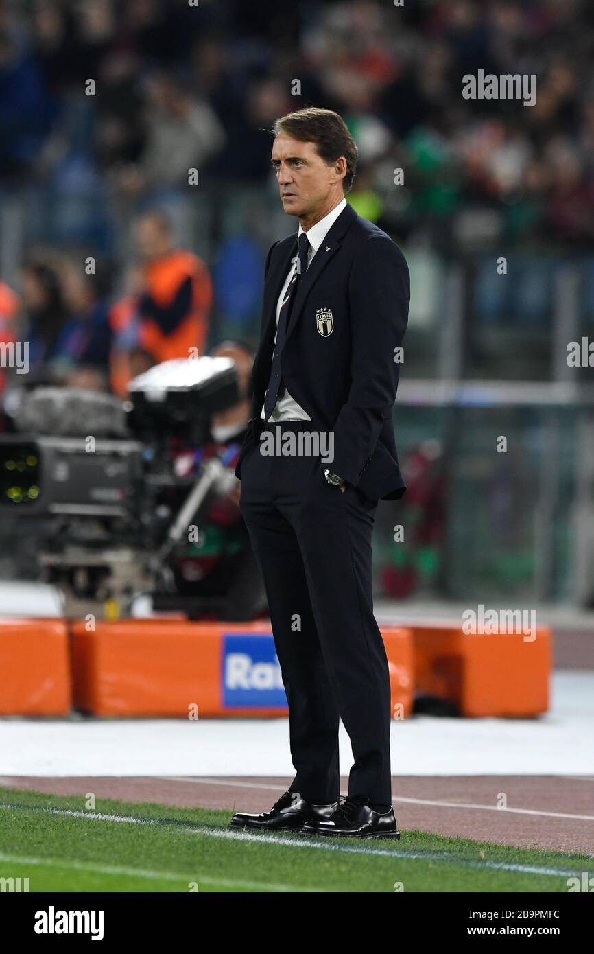 roberto mancini Trainer Italien während der Saison 2019/20 der italienischen Fußball-Nationalmannschaft, Rom, Italien, 01. Januar 2020, Fußball-italienische Fußball-Nationalmannschaft Stockfoto